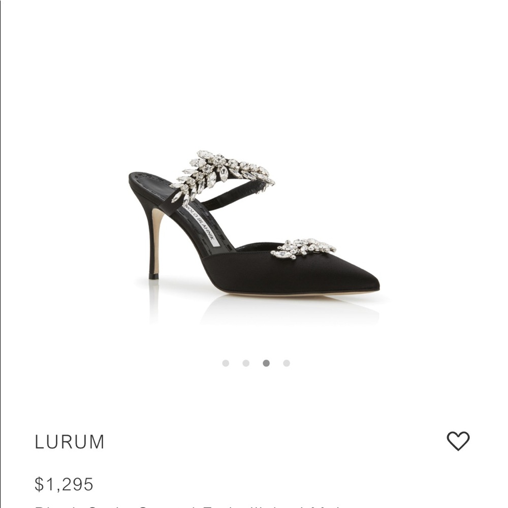 New/Never Worn Manolo Blahnik Lurum Jewel Mule